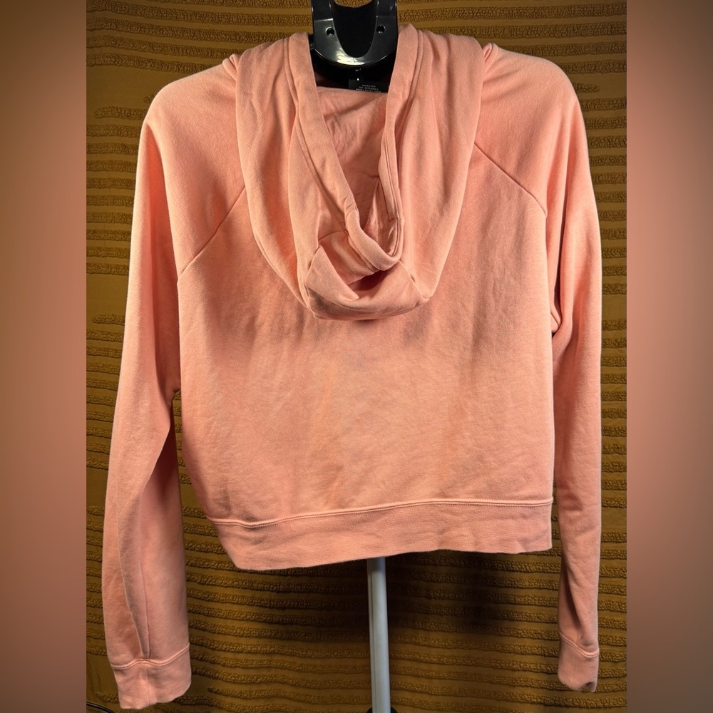 Nike Essential Cropped Women's Coral Hoodie Size XL NWOT - Picture 2 of 3
